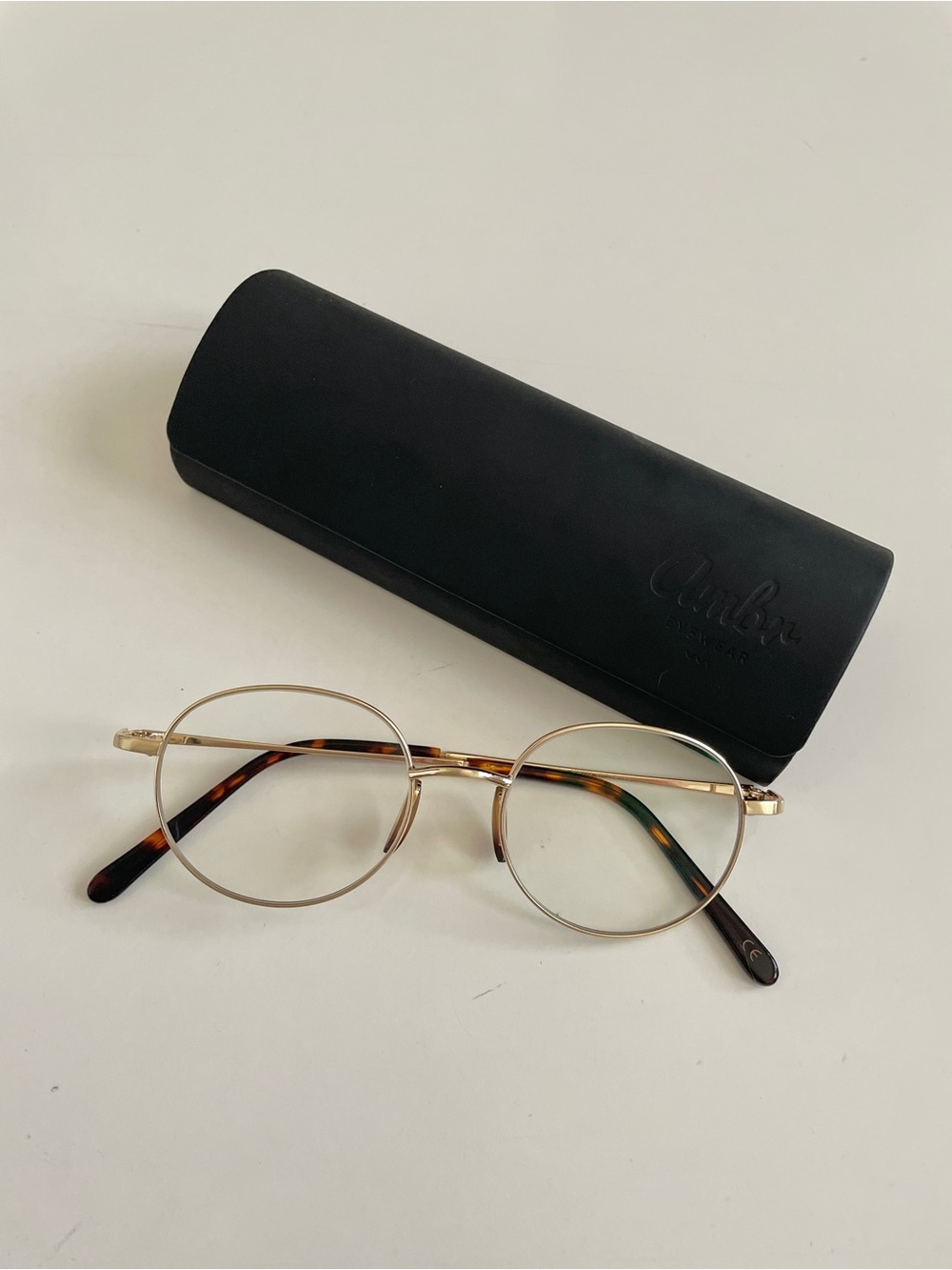 Everambr (formerly Ambr Eyewear) Blue Light Blocking Glasses, Gold Round Frames